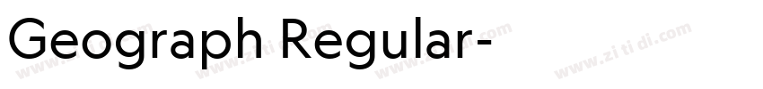 Geograph Regular字体转换